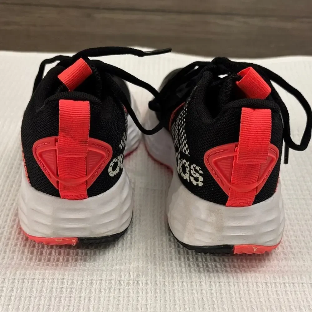 Adidas Own The Game Girls Black Pink White Sneakers Shoes Size 12.5K Running